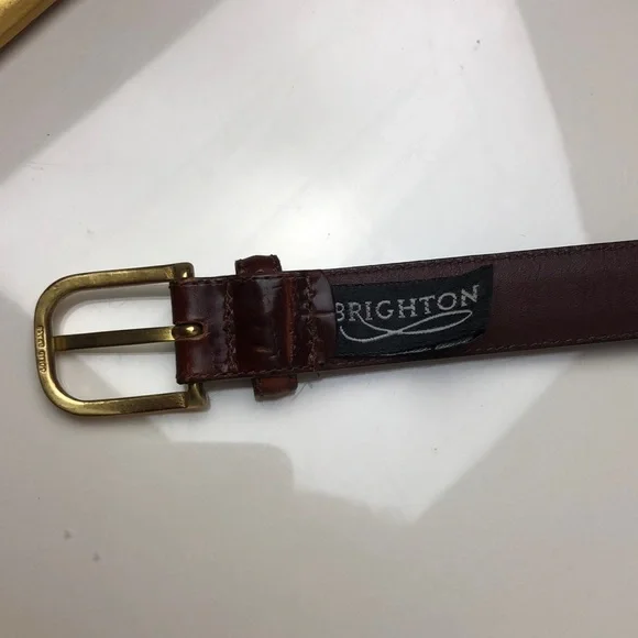 Brighton Men’s Croc Embossed Calfskin on Glove Leather Belt - Picture 3 of 13